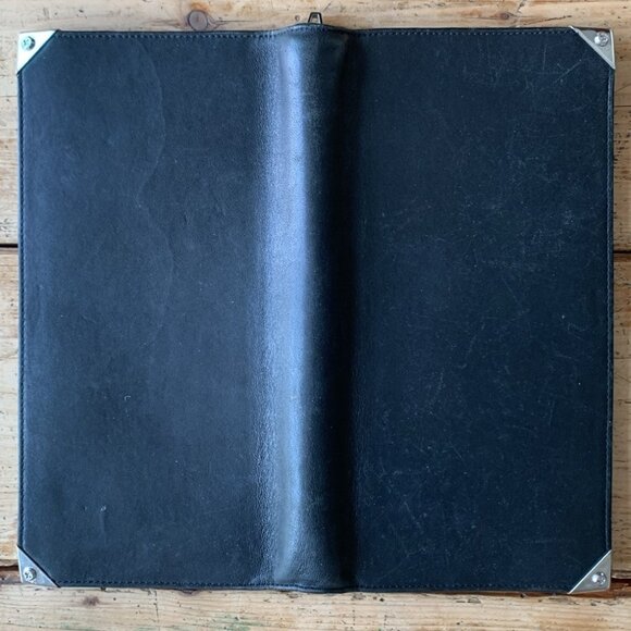 Alexander Wang Prisma Black Leather Clutch Portfolio Travel Wallet
